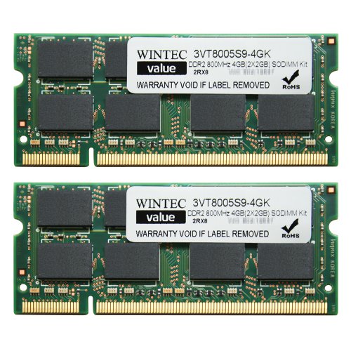 Wintec Value 4 GB (2 x 2 GB) DDR2-800 SODIMM CL6 Memory