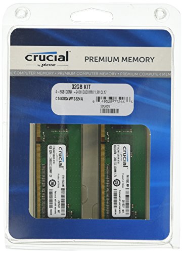 Crucial CT4K8G4WFS824A 32 GB (4 x 8 GB) DDR4-2400 CL17 Memory