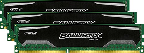 Crucial Ballistix Sport 6 GB (3 x 2 GB) DDR3-1600 CL9 Memory