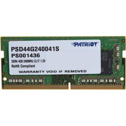 Patriot Signature Line 4 GB (1 x 4 GB) DDR4-2400 SODIMM CL17 Memory