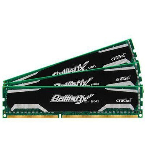 Crucial Ballistix Sport 3 GB (3 x 1 GB) DDR3-1600 CL10 Memory