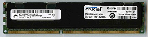 Crucial CT32G3ERSLQ41067 32 GB (1 x 32 GB) Registered DDR3-1066 CL7 Memory