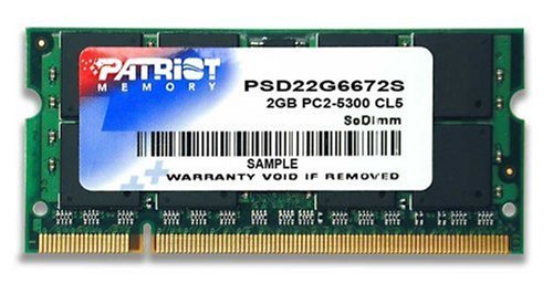 Patriot PSD22G6672S 2 GB (1 x 2 GB) DDR2-667 SODIMM CL5 Memory