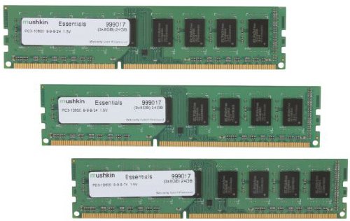 Mushkin Essentials 24 GB (3 x 8 GB) DDR3-1333 CL9 Memory