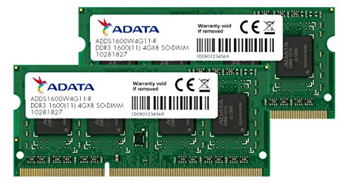 ADATA Premier 8 GB (2 x 4 GB) DDR3-1600 SODIMM CL11 Memory