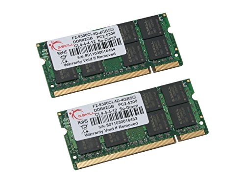 G.Skill F2-5300CL4D-4GBSQ 4 GB (2 x 2 GB) DDR2-667 SODIMM CL4 Memory