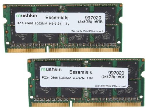 Mushkin Essentials 16 GB (2 x 8 GB) DDR3-1333 SODIMM CL9 Memory