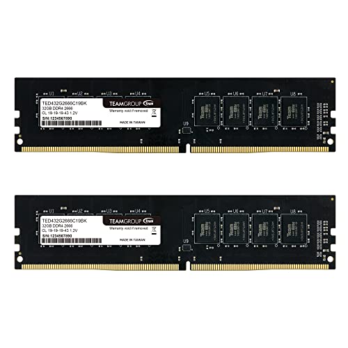 TEAMGROUP Elite 64 GB (2 x 32 GB) DDR4-2666 CL19 Memory
