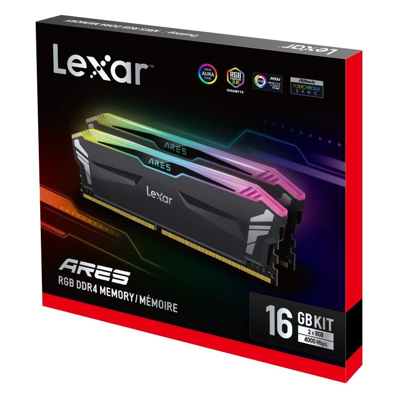 Lexar Ares RGB 16 GB (2 x 8 GB) DDR4-4000 CL18 Memory