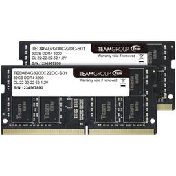 TEAMGROUP Elite 64 GB (2 x 32 GB) DDR4-3200 SODIMM CL22 Memory