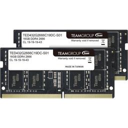 TEAMGROUP Elite 32 GB (2 x 16 GB) DDR4-2666 SODIMM CL19 Memory