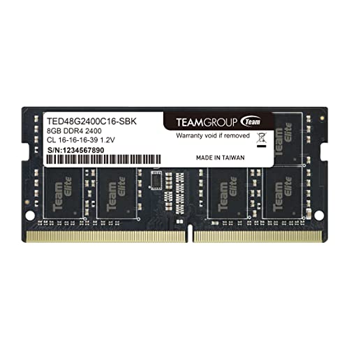 TEAMGROUP Elite 8 GB (1 x 8 GB) DDR4-2400 SODIMM CL16 Memory