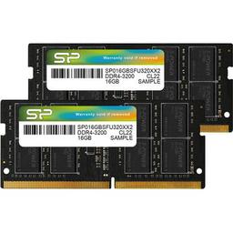 Silicon Power SU032GBSFU320F22AF 32 GB (2 x 16 GB) DDR4-3200 SODIMM CL22 Memory