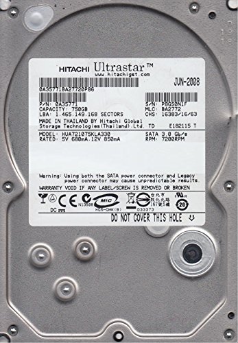 Hitachi A7K1000-750 750 GB 3.5" 7200 RPM Internal Hard Drive