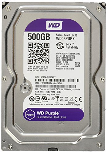 Western Digital Purple 500 GB 3.5" 5400 RPM Internal Hard Drive