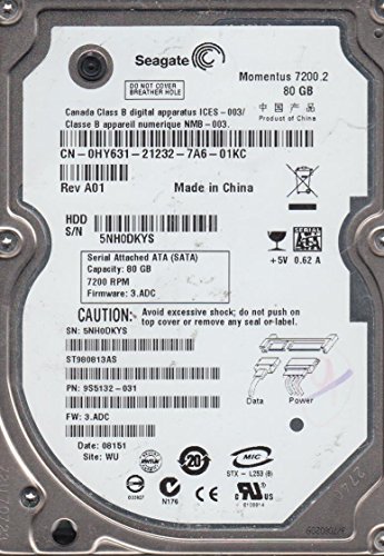 Seagate ST980813AS 80 GB 2.5" 7200 RPM Internal Hard Drive