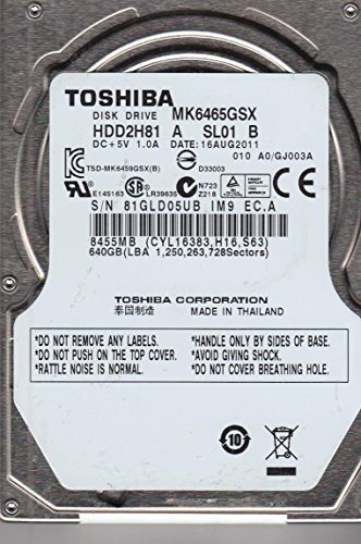 Toshiba MK6465GSX 640 GB 2.5" 5400 RPM Internal Hard Drive