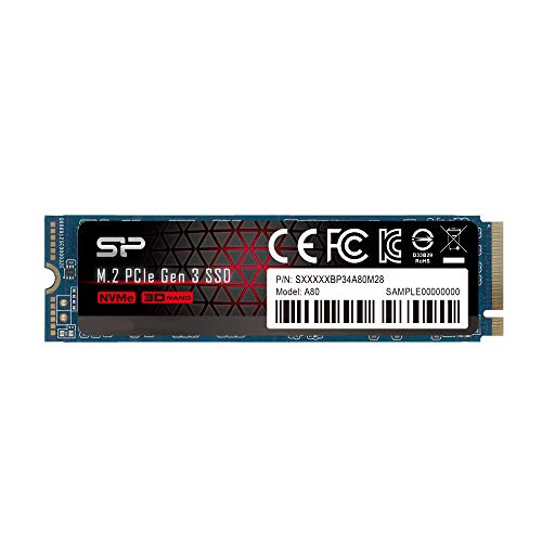 Silicon Power P34A80 1 TB M.2-2280 PCIe 3.0 X4 NVME Solid State Drive
