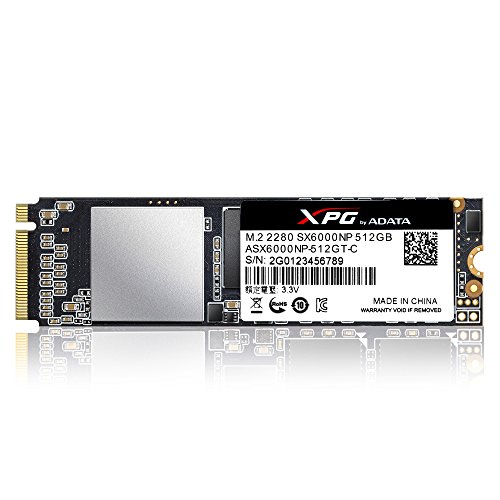 ADATA XPG SX6000 512 GB M.2-2280 PCIe 3.0 X2 NVME Solid State Drive