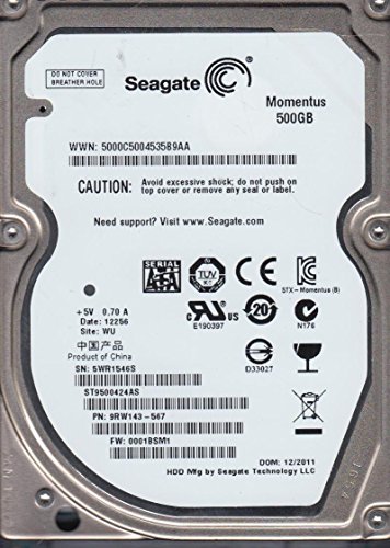 Seagate Momentus 500 GB 2.5" 7200 RPM Internal Hard Drive