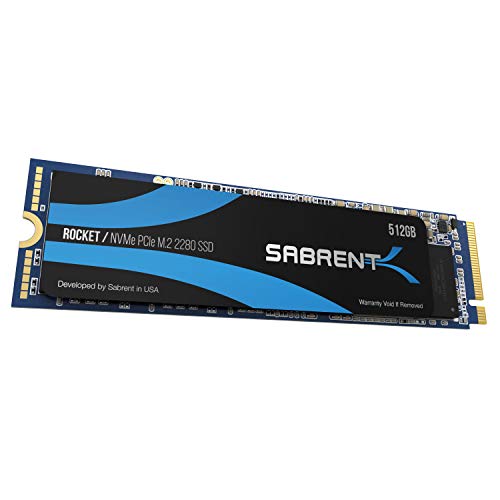 Sabrent Rocket 512 GB M.2-2280 PCIe 3.0 X4 NVME Solid State Drive