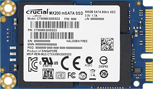 Crucial MX200 500 GB mSATA Solid State Drive