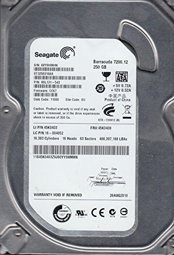 Seagate BarraCuda 250 GB 3.5" 7200 RPM Internal Hard Drive