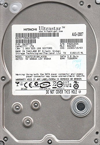 Hitachi A7K1000-1000 1 TB 3.5" 7200 RPM Internal Hard Drive