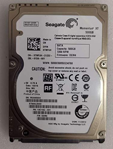 Seagate Momentus XT 500 GB 2.5" 7200 RPM Hybrid Internal Hard Drive