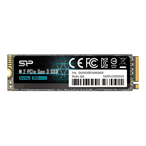 Silicon Power P34A60 1 TB M.2-2280 PCIe 3.0 X4 NVME Solid State Drive