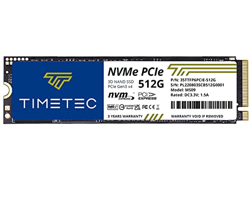 Timetec 35TTFP6PCIE 512 GB M.2-2280 PCIe 3.0 X4 NVME Solid State Drive