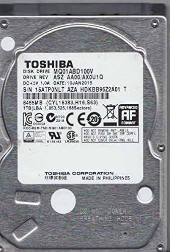 Toshiba MQ01ABD-V 1 TB 2.5" 5400 RPM Internal Hard Drive