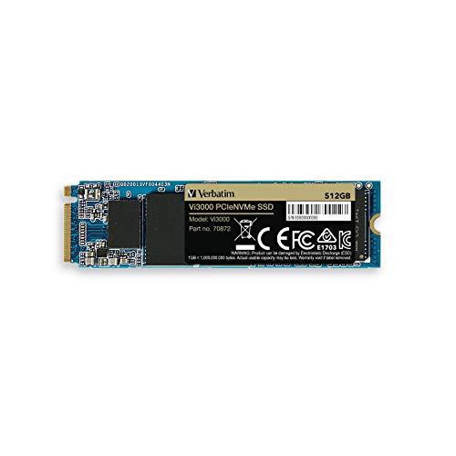 Verbatim Vi3000 512 GB M.2-2280 PCIe 3.0 X4 NVME Solid State Drive
