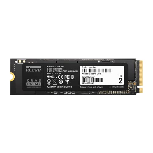 Klevv CRAS C920 2 TB M.2-2280 PCIe 4.0 X4 NVME Solid State Drive