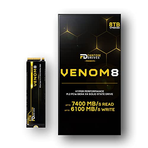 Fantom Drives VENOM8 8 TB M.2-2280 PCIe 4.0 X4 NVME Solid State Drive