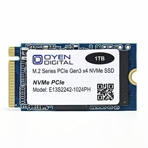 Oyen Digital E13S-2242-1024PH 1 TB M.2-2242 PCIe 3.0 X4 NVME Solid State Drive