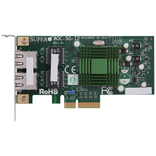 Supermicro AOC-SG-i2 2 x Gigabit Ethernet PCIe x4 Network Adapter